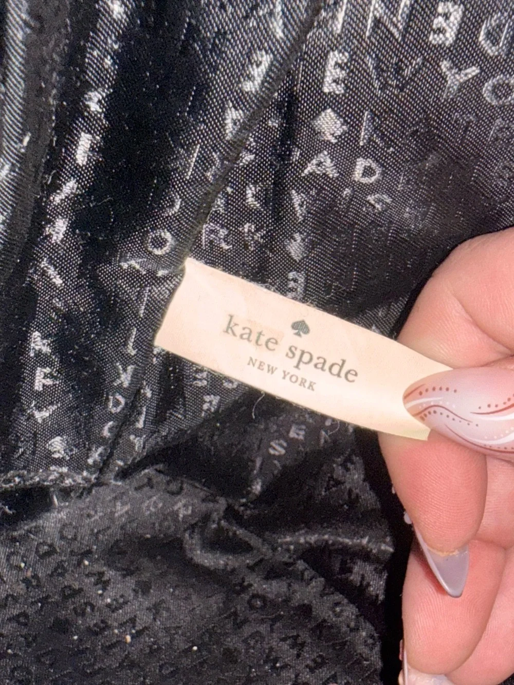 kate spade Black Leather Dome Shoulder Bag